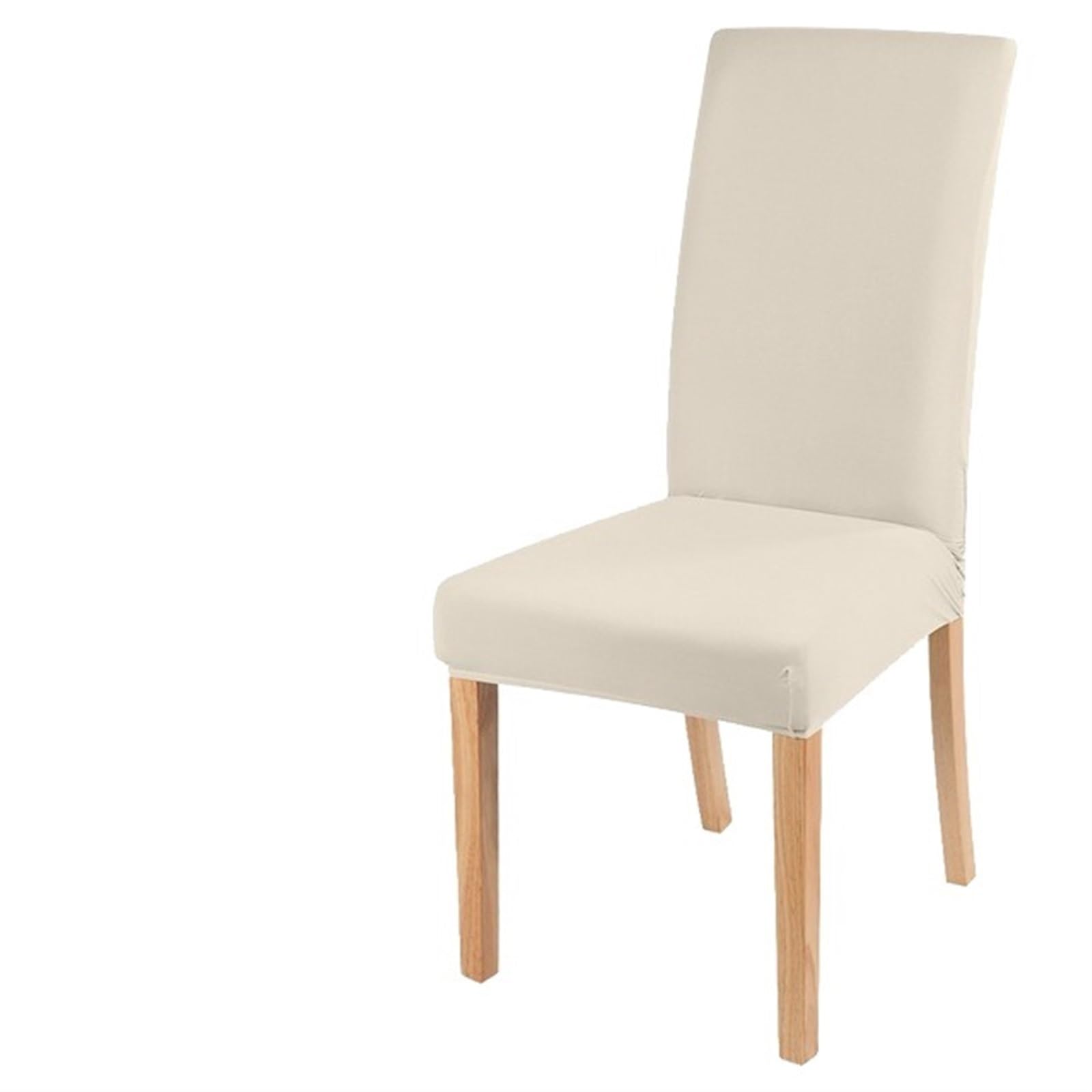 QXBFNDC Chair Covers Elastic solid color Chair Cover Home Spandex Stretch Slipcovers Chair Seat Covers For Kitchen Dining Room Wedding Banquet Home(Beige)