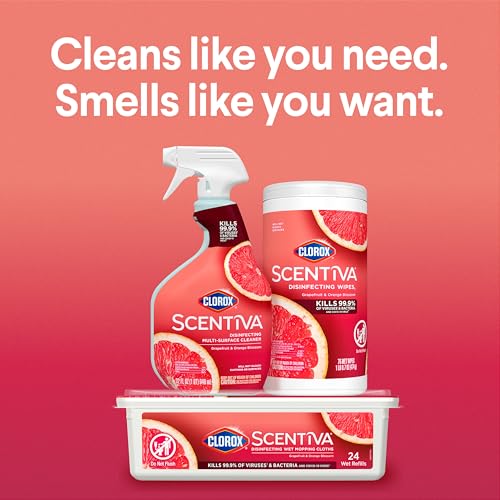 Clorox Scentiva Disinfecting Wipes, Grapefruit and Orange Blossom, 75 Count Each (Pack May vary) (Pack of 3) - image 9