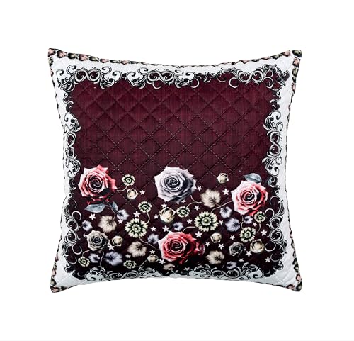 Image of BLUEDOT Home Decorative Floral Printed Cushion Covers Set of 5 (16x16 inches), Multicolor-CC21