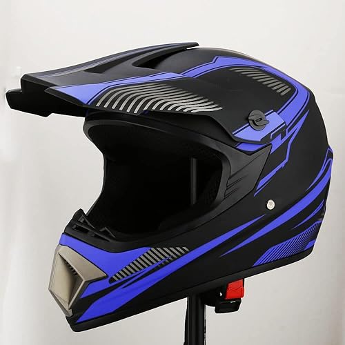 Miniatura 4 de Casco Integral de Motocicleta de Dirt Bike con Guantes, Gafas, Máscara para Adultos y Jóvenes Unisex - Aprobado DOT  FMVSS 218