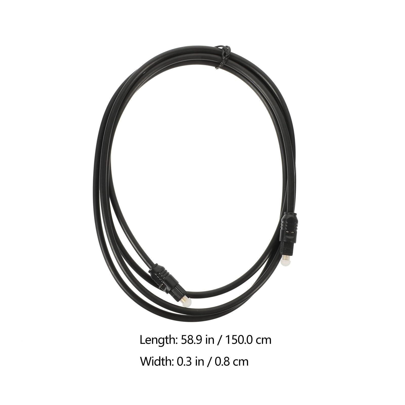 WOFASHPURET 2pcs Optical Audio Cable 59.05 Inch Male to Male Tv Optical Audio Cable for Home Theater, Hi-Fi DVD, Tv Black