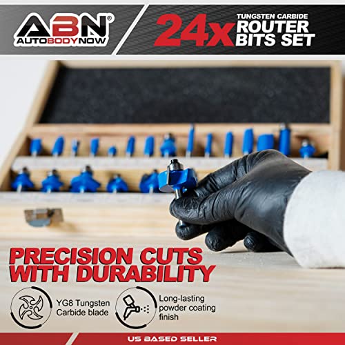 Snapklik.com : Tungsten Carbide Router Bit Set - 24 Piece Router Set 1 ...