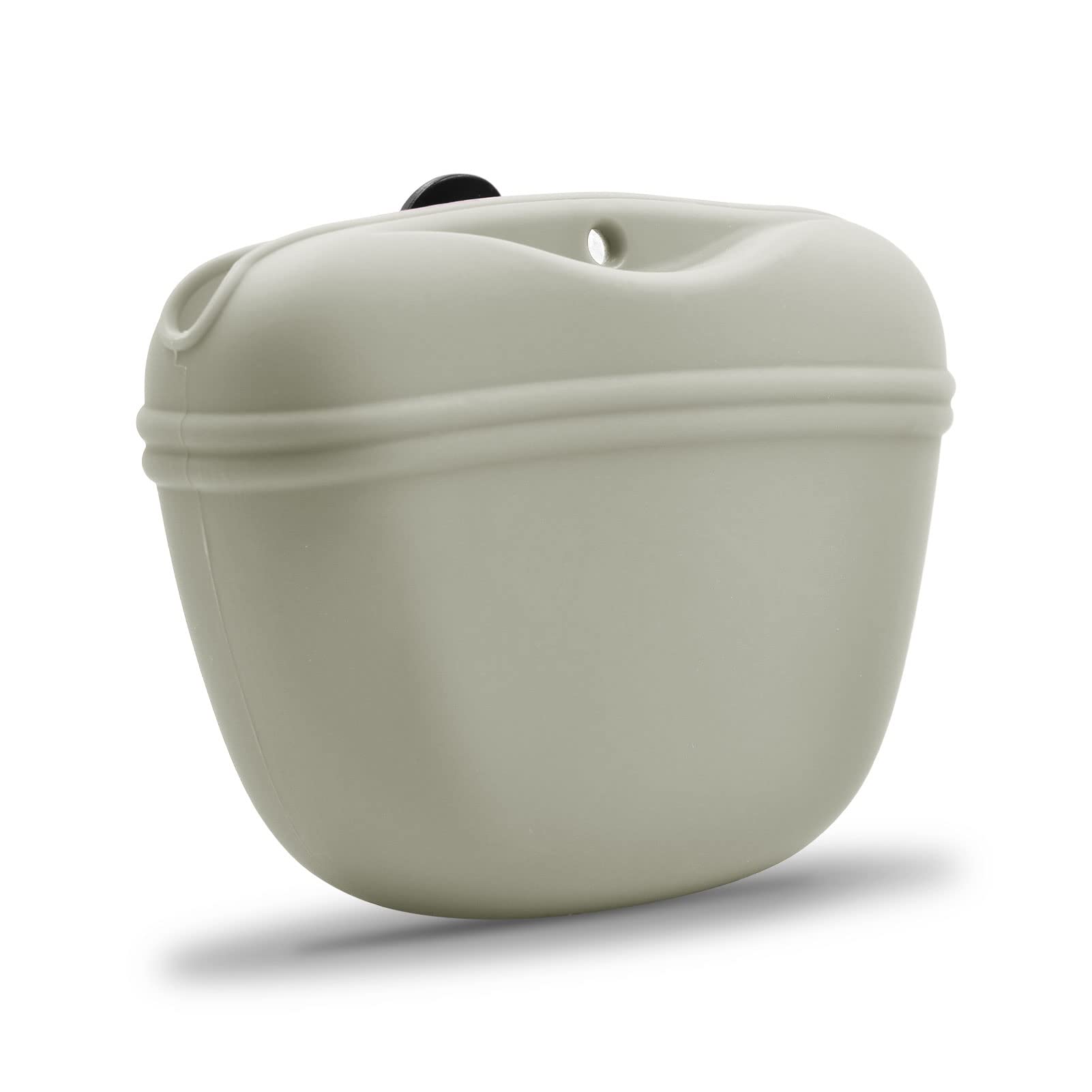 AUDWUD - Bolsa de Silicona para golosinas para Perros - Contenedor de adiestramiento portátil con Clip - Cómodo Cierre con Hebilla magnética y Clip para la Cintura - Sin BPA