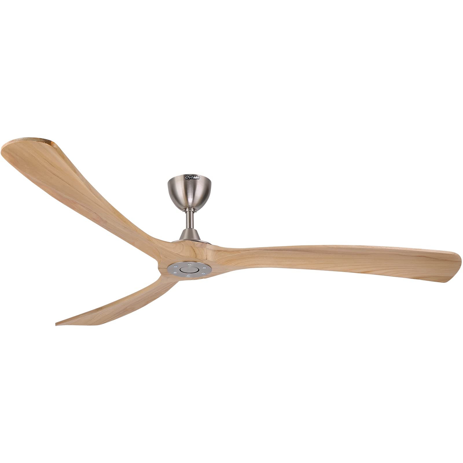 Ovlaim 183 cm Ventilador de techo con alas de madera sin iluminación