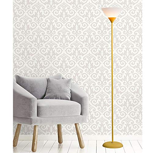 Luminária Chão 1,80m Pedestal Coluna Abajur Led Spot Bivolt Gimpo PF-04 Cor: Amarelo