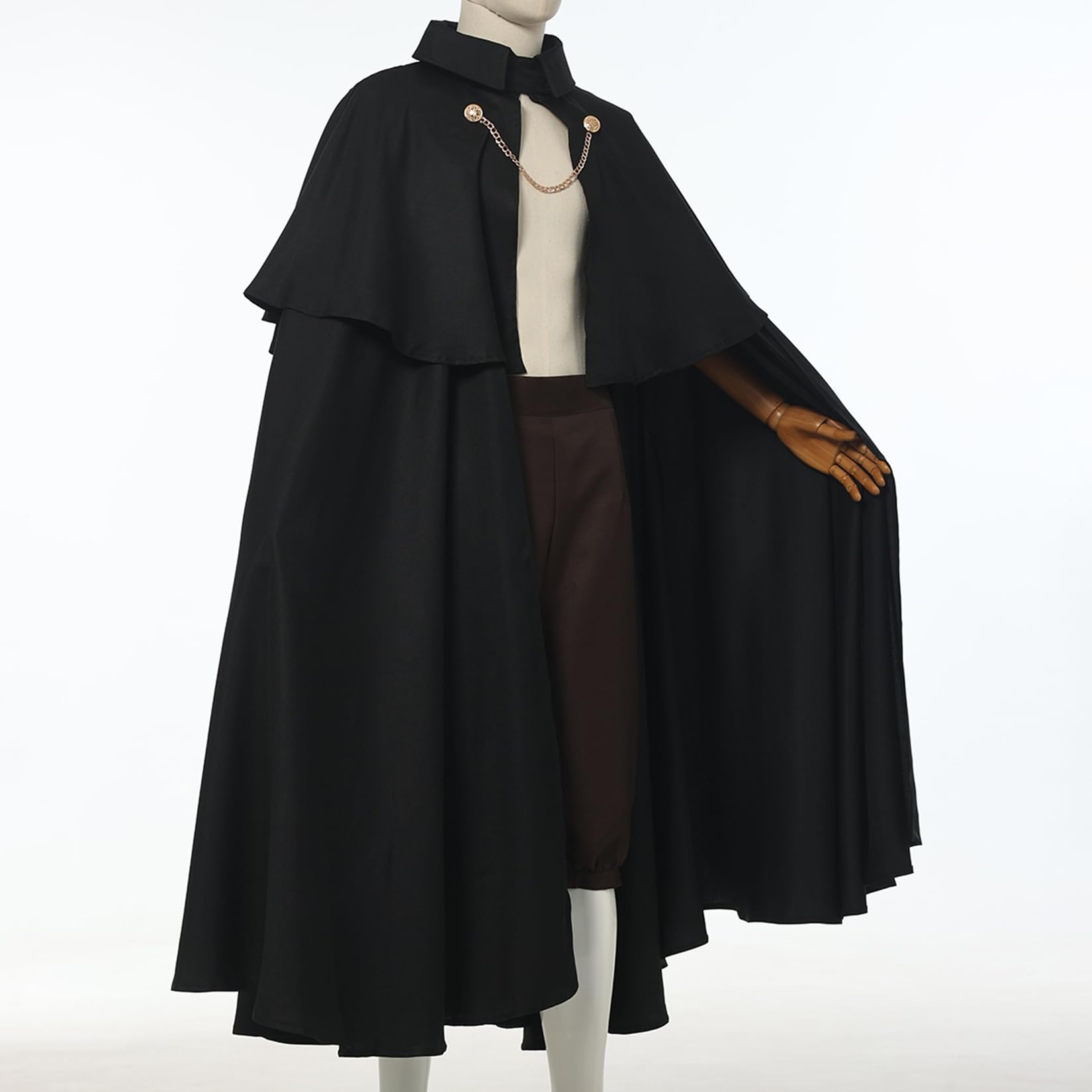 BPURB Mittelalterlicher Renaissance-Ritterumhang für Herren, Steampunk-Kostüm, Unisex, Halloween, Cosplay, Gothic, Party, Umhang