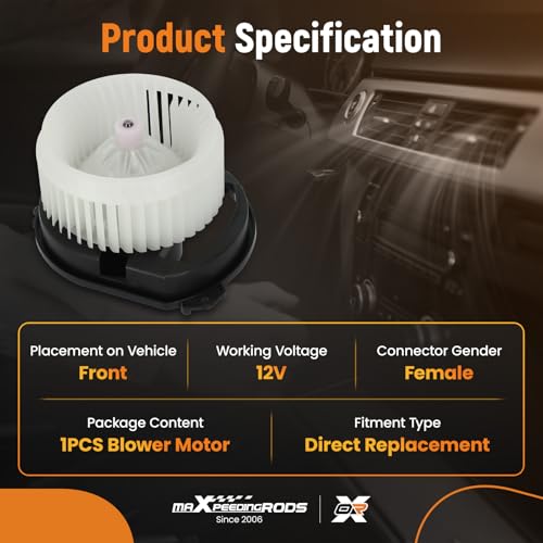 Image of maXpeedingrods HVAC Heater Blower Motor Assembly 700293 Fits for Chrysler 200 2015-2017, for Jeep Cherokee 2014-2023# BM10032C PM4097 68223053AC