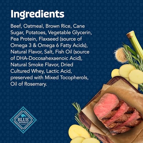Image of Blue Buffalo Bits Natural Soft Moist to Go Dog Training Treats Beef Recipe 1-oz Bags (Pack of 12)