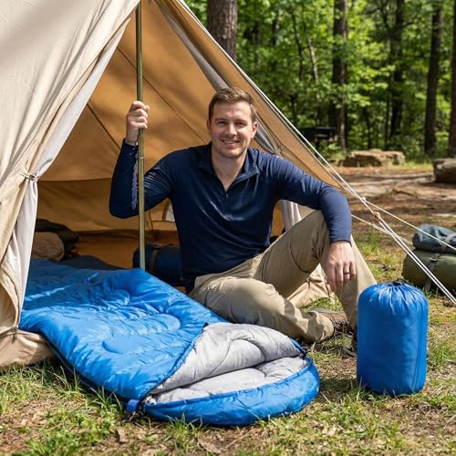Sleeping Bags for Adults, Lightweight Machine Washable - Water Resistant Backpacking Sleeping Bag for Warm & Cold Weather, Camping Essentials for Hiking, Travel, Outdoor Adventures miniatura 6
