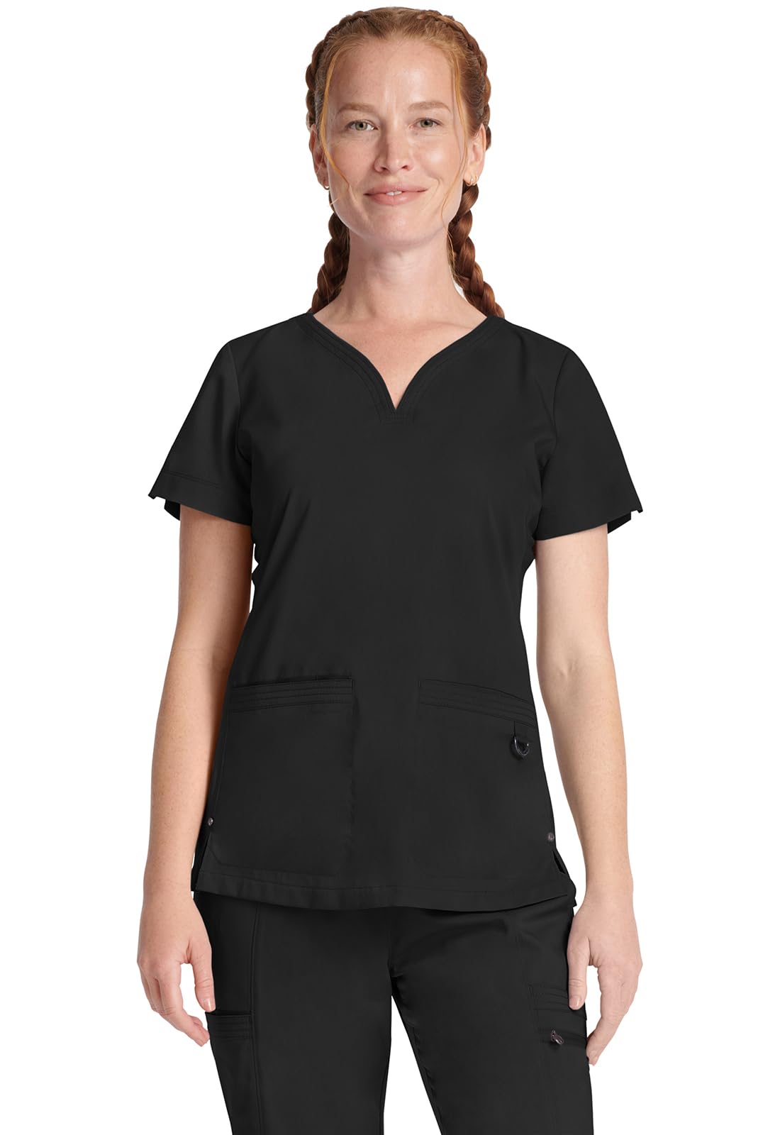 Healing Hands Purple Label HH600 - Top da donna con scollo a V, elasticizzato, in 2 direzioni, con 3 tasche