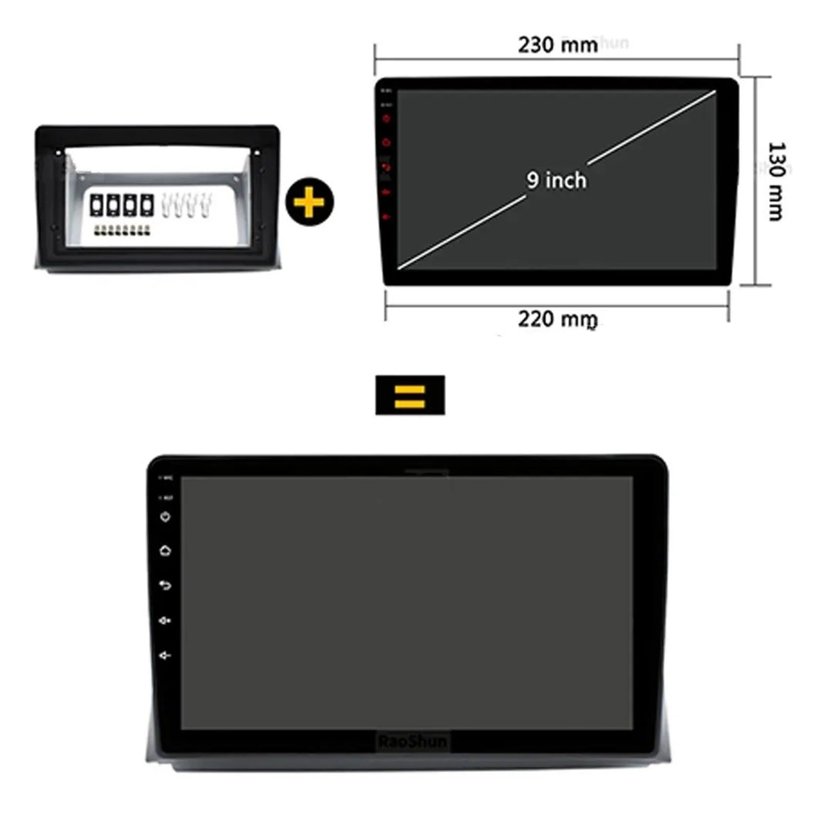 Mascherina Autoradio Cornice Stereo per VW per Multivan T5 2003-2015 9 Pollici Auto Radio Android Dvd Stereo Schermo Video Player Cornice Cavo Alimentazione Cablaggio Canbus