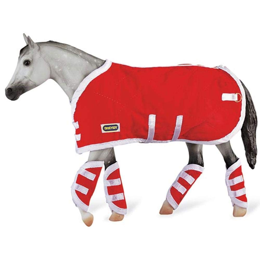 Breyer 1:9 Traditional Series 5-Piece Blanket and Shipping Boots Set (Red)