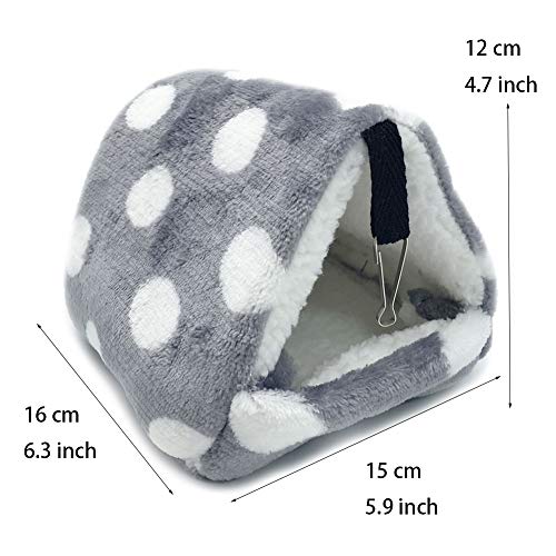 LeerKing hangmat en knuffelbed set knuffelige grot pluismat stapelbed hangend bed kooi klein dier bed knaagdier voor rat… - Image 3