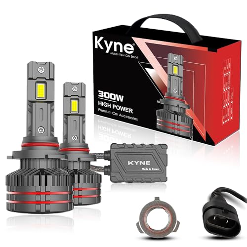 Image of KYNE 300W High Power Premium LED Headlights Bulb -9006 6000K Cool White, 30,000 Lumens Ultra-Bright, IP65 Waterproof with 4 YEAR WARRANTY (4 Year Warranty, 9006)