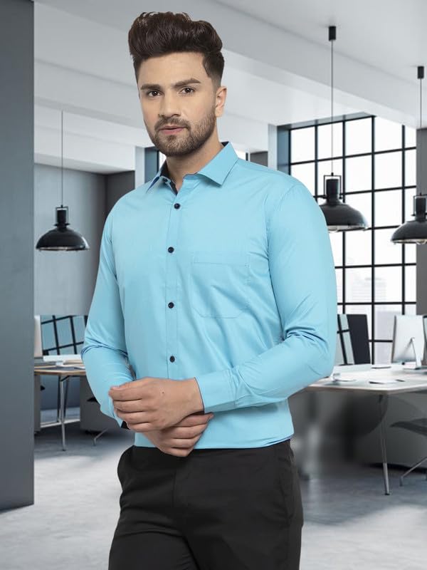 Image of Pinkmint Men Shirt, Cotton Blend, Regular Fit