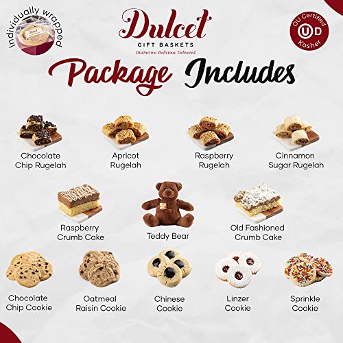 Dulcet Gift Baskets Sympathy Deluxe Bakery Mix of Assorted Cookies and Pastries with Decorative Teddy Bear for Men, Women, Friend, College, Couples, Husband, Wife, Him & Her - Image 3