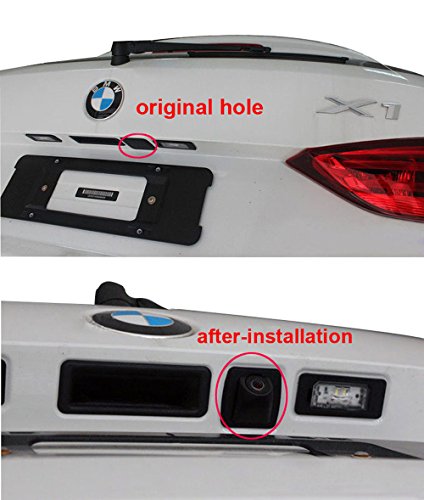 Image of Vehicle Backup Camera, Waterproof Rear View Monitor License Plate Reverse Parking Assistance for BMW X1 X3 X5 X6 E70 E71 E72 E84 E53 E39 E46 E60 E90 E88 E91