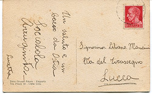 1932 Ostia Lido Spiaggia barche bagnanti Guller