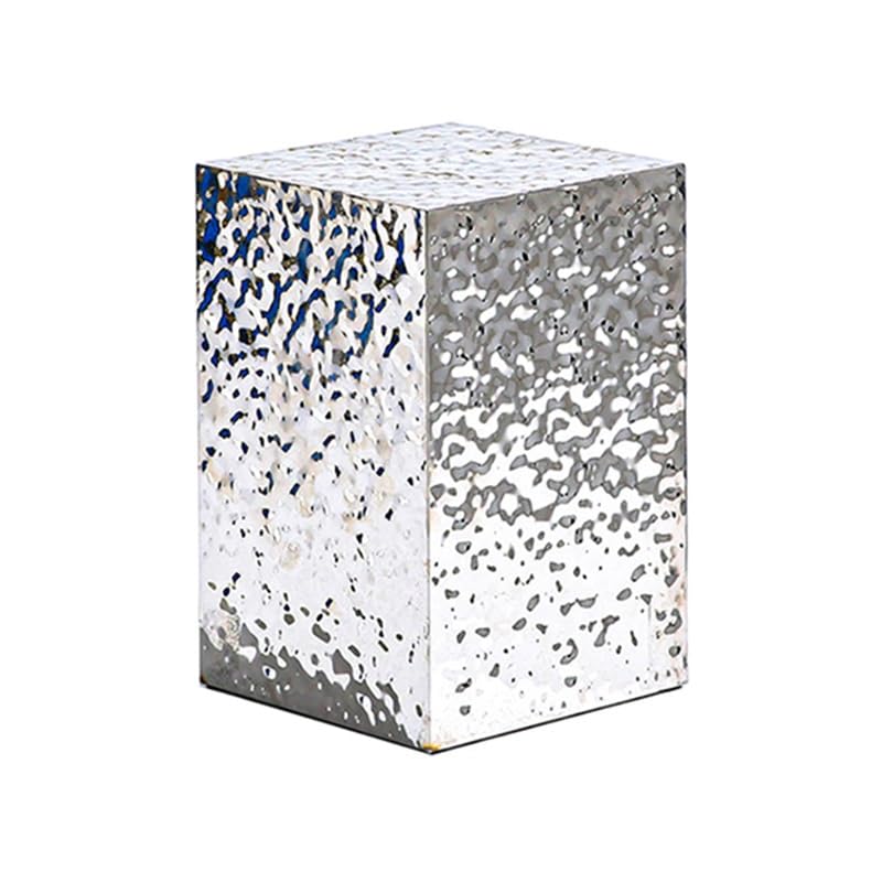 Colonne montante en acier inoxydable argenté, piédestal rectangulaire de 30x30x60 cm