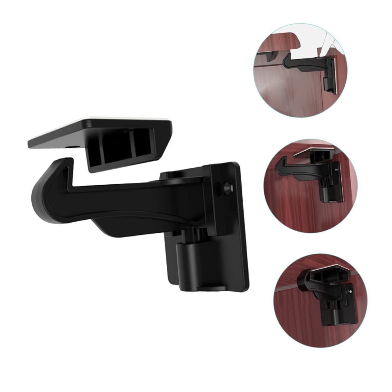 Cerraduras de Cajón Invisibles Negras Abs, Pack de 10