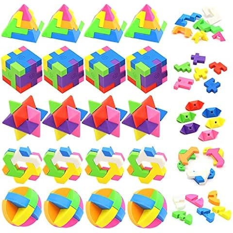 20 pcs Gomas de borrar divertidas para niños, Goma de borrar de rompecabezas de cubos Gomas de Borrar Divertidas Multicolor Goma de Borrar Borrador para Niños Mini Rompecabezas Cover
