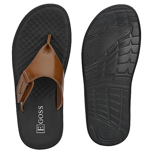Image of egoss Slippers & Sandals Premium Genuine Leather Slipper Sandals For Men-C-20222