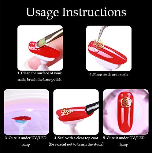 Sethexy 3D Christmas Nail Art Accessories Colorful Metal Studs Diy Sequins Glitter Alloy For Art Nails Design(2 Boxes) #TOP6