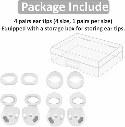 Miniatura 10 de Juego de 4 pares de ganchos para las orejas Galaxy Buds Live, tamaño pequeñogrande, 2 tamaños de silicona antideslizante, ajuste en la funda de goma