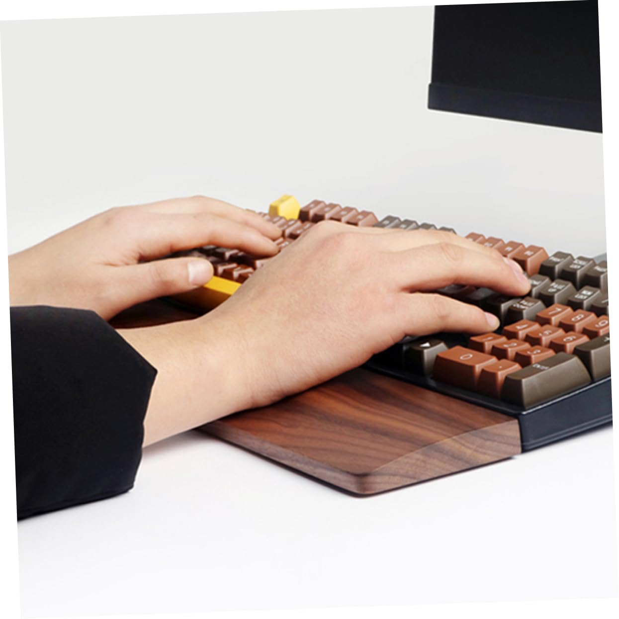 Holztastatur-handgelenkauflage Handgelenkstütze Für Tastatur Tastaturauflage Aus Massivholz Rutschfeste Handgelenkauflage Kompatibel Mit Mechanischen Tastaturen Leicht Und Tragbar