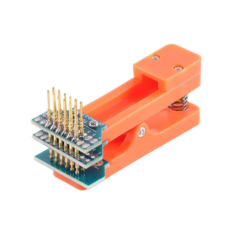 Image of 2Pcs 2.54mm Double Row 6Pin Test Clip Board Module Program Burning Board Clip 6 Pins Programmer Burning Clip PCB Fixture with Dupont Wire