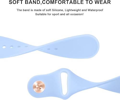 Miniatura 2 de Paquete de 3 bandas de silicona compatibles con Fitbit Versa 2 bandas para mujeres y hombres, correas de repuesto deportivas suaves y transpirables