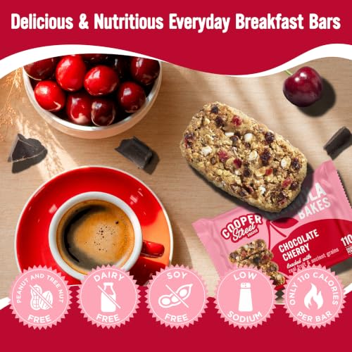 Cooper Street Granola Bakes - Chewy Breakfast Granola Bars with Chia, Flax, Buckwheat and Oats - Chocolate Cherry Individually Wrapped Nut & Dairy Free On-The-Go or School Snacks - 12 Bars, 1oz each - image 5