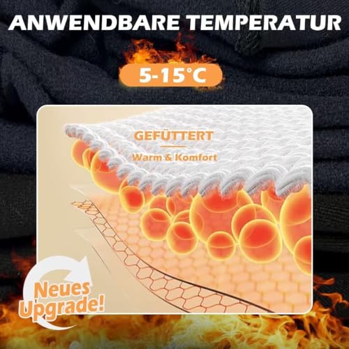 CAMPSNAIL 2er Pack Thermo Leggings Damen Im Winter, Gefüttert High Waist Thermohose Dicke Warm Fleece Leggins Blickdicht Für Sport (Schwarz/Schwarz,S-M)