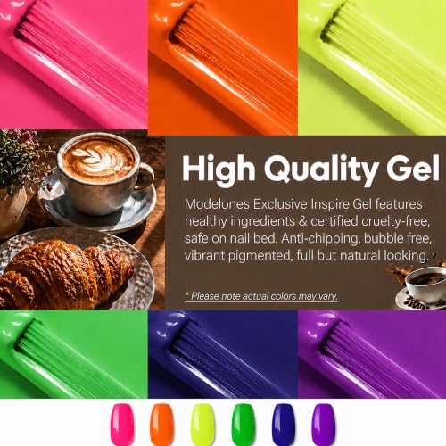 Image of Bolt Bee Gel Polish Kit Gel Polish Set,6 Colors Light Soft Sakura White Nude Spring Soak Off Nail Art Design Manicure Kit at Home (21)