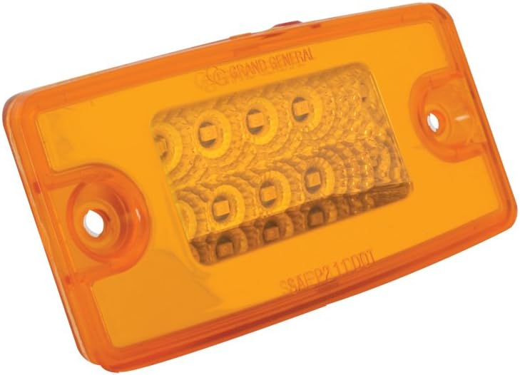 GG Grand General 76320 Amber Rectangular Spyder 8-LED Visor/Cab Marker Sealed Light for Freightliner Century/Columbia