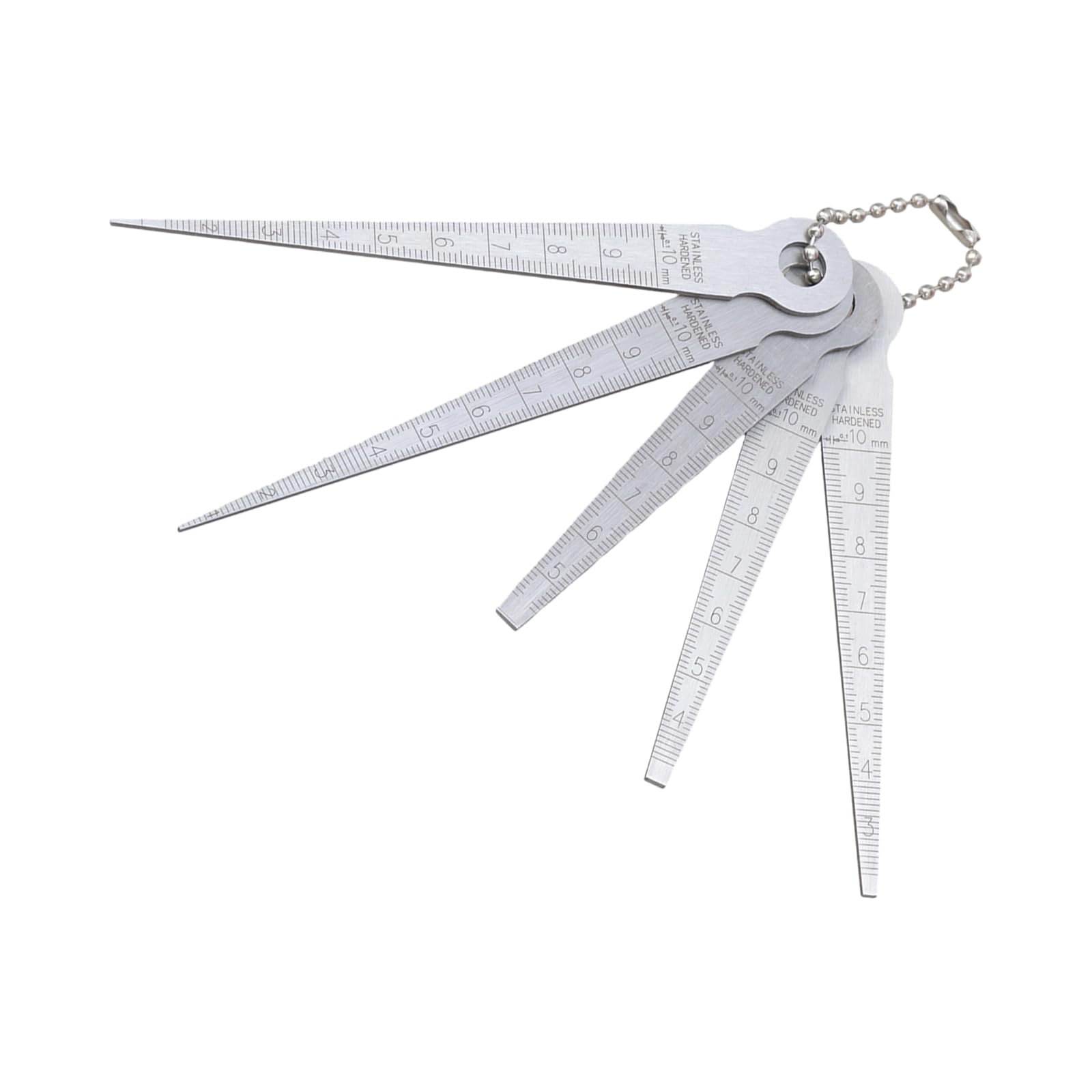 5pcs Steel Taper Feeler Gauges Rulers Space Width Thickness Measurement Tool Space Inspection Tool for Welding & Machinery Steel Feeler Gauges