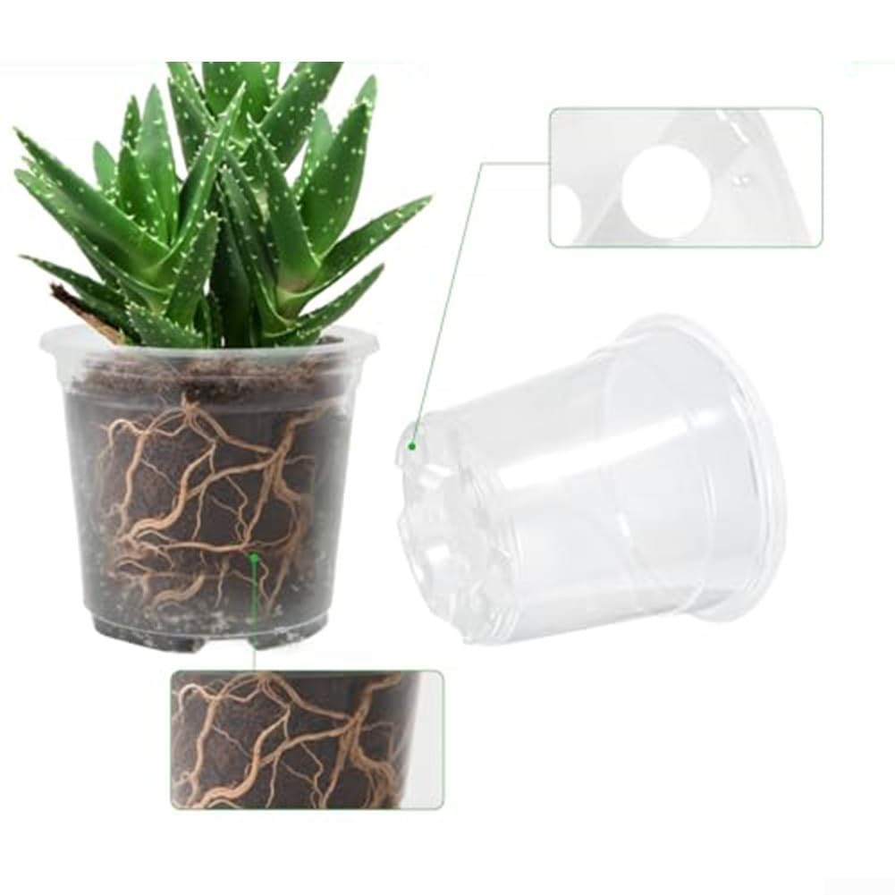 52er Set Transparente Töpfe mit Löchern 4-7 Zoll