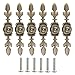 Dtoterul 6 Piezas Tiradores de Puerta Tiradores de Armarios Tiradores Vintage para Cajones Tiradores Cocina con Tornillos Herrajes Antiguos para Muebles,Tiradores Pomos para Cajone Armario,bronce