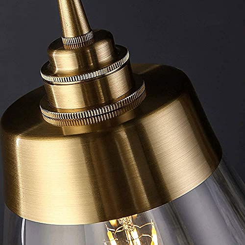 Lámpara colgante E27 de vidrio transparente para iluminar mesas de comedor 7