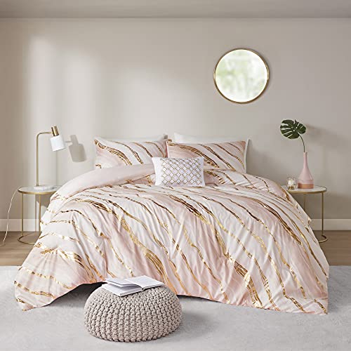 Comfort Spaces Nero Metallic Comforter Fun Print for Girls Bedroom