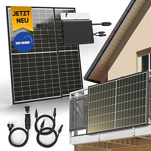 Balkonkraftwerk 600W komplett Steckdose | Solaranlage Komplettset | Hoymiles Wechselrichter | Balkon Solaranlage | Wechselrichter genehmigungsfrei Cover