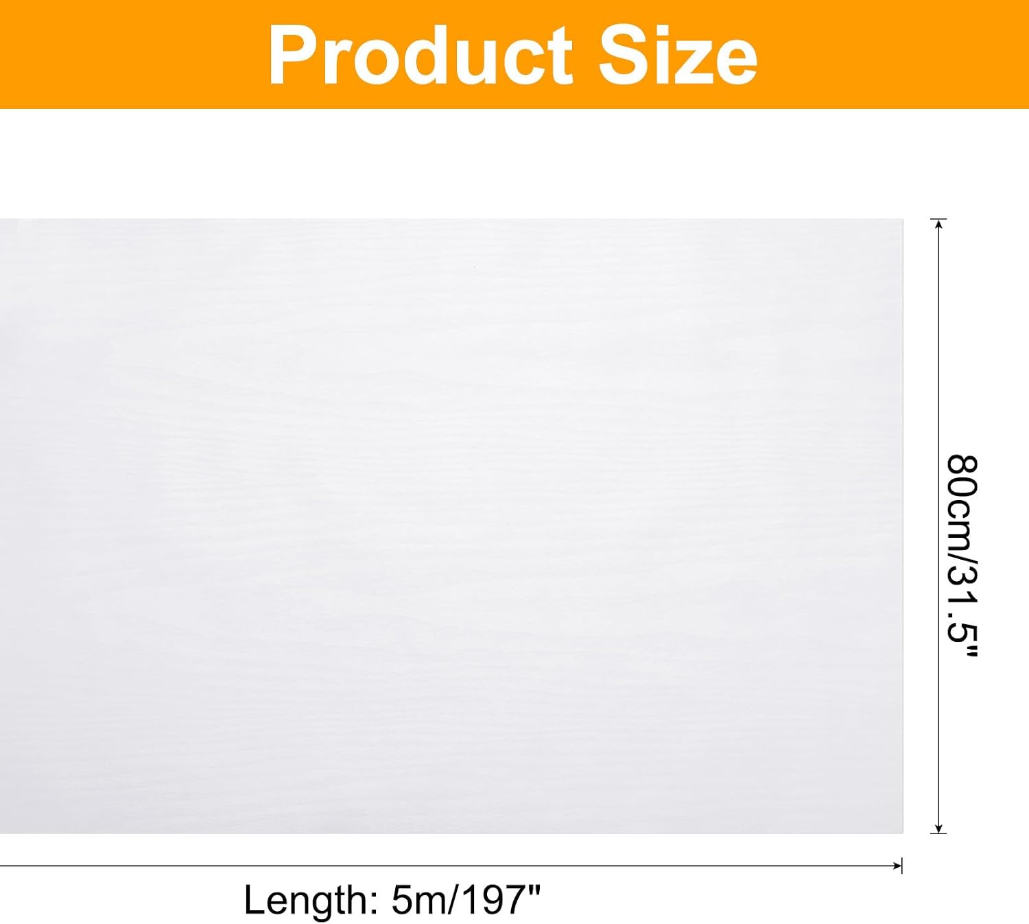 uxcell Wood Grain Contact Paper 31.5"x197" Self-Adhesive Wallpaper Waterproof Peel and Stick Countertops for Home Kitchen Countertop Cabinet Bathroom, White