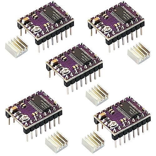 Dafurui 5Pcs Drv8825 Stepper Motor Driver Module For 3D Printer Ramps 1.4 Stepstick+Heat Sink #TOP18