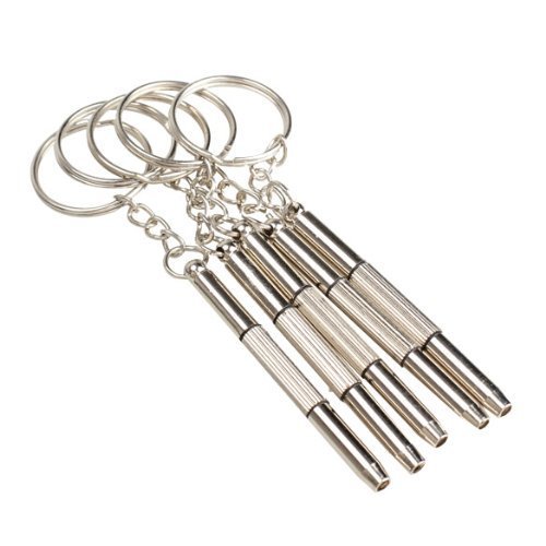 ChangWei 5x Mini 3 in 1 Stainless Steel Multifunction Screwdriver Keychain Optical/Glasses/Eyeglass Frames/Sunglasses/Jewellery/Watches Repair Tools