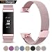 Hotodeal Replacement Bands for Fitbit Flex, Fashion Adjustable Silicone Sport Wristband with Chrome Clasp and Fastener Buckle, Prevent Tracker Falling Off, Comfortable, Pack of 3 (Black+Purple+Green)