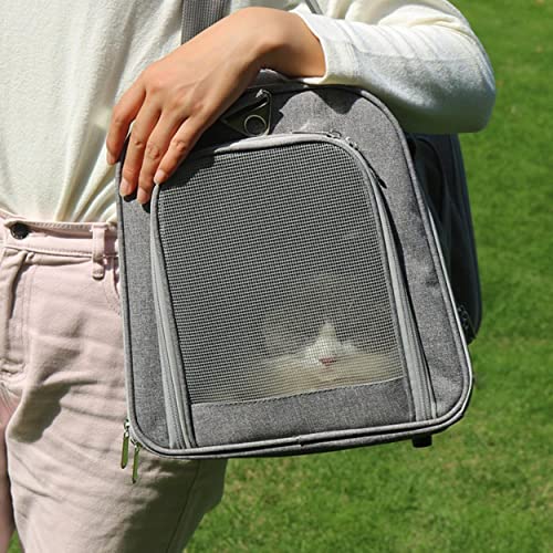 Cat Carriers Dog Carrier Pet Carrier For Small Medium Cats Dogs Puppies Up To 15 Lbs, Tsa Airline Approved Small Dog Carrier Soft Sided, Collapsible Travel Puppy Carrier (Grey) #TOP5