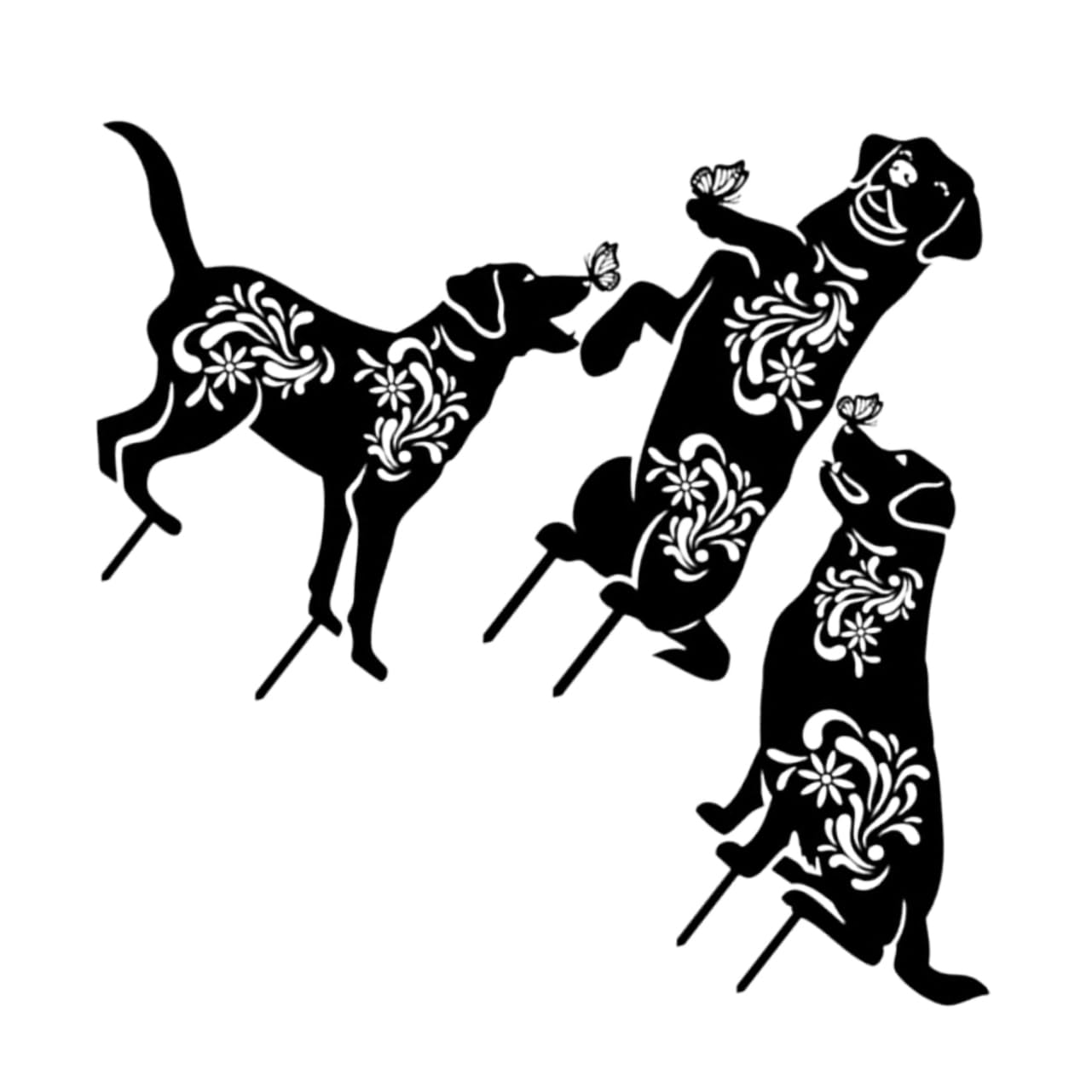 Support jardin HEMOTON contre les espaces vides : piquet forme de chien