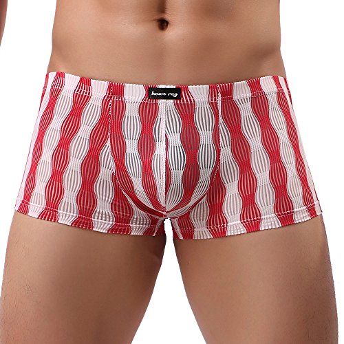 Dinnesis Calzoncillos bóxer transparentes para hombre, ilustración de farolillos festivos, cintura baja, calzoncillos suaves y transpirables, calzoncillos bóxer, ropa interior sexy para hombre,