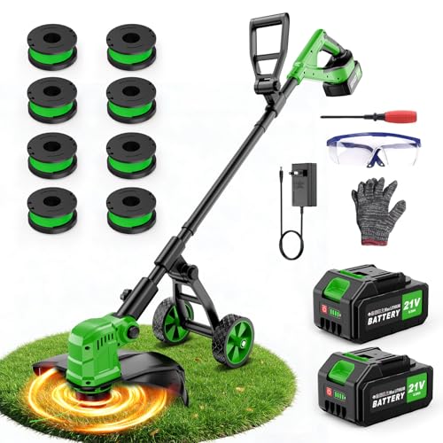 4-in-1 Decespugliatore a Batteria,36CM Tagliaerba a Batteria con...