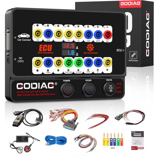 GODIAG GT100 Plus OBD2 Breakout Box CAN Protocol Detector for ECU Bench Testing Platform GPT/DOIP/ENET & Car Diagnostics